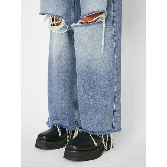 New FRAME Le Low Baggy Wide Legin River Women’s Size 31 - Picture 3 of 11